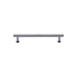 High quality image of Heritage Brass - Cabinet Pull Knurled Design with Rose 96mm CTC Polished Chrome Fini | Sku. v4459-96-pc | Trade Door Handles, Kendal.