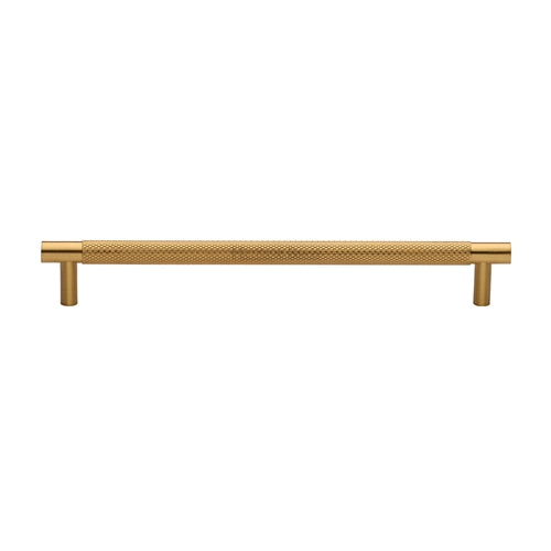 Heritage Brass Cabinet Pull Partial Knurl Design 192mm CTC Satin Brass Finish