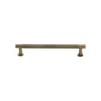 High quality image of Heritage Brass - Cabinet Pull Partial Knurled Design with Rose 128mm CTC Antique Br | Sku. v4462-128-at | Trade Door Handles, Kendal.