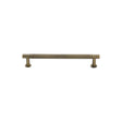 High quality image of Heritage Brass - Cabinet Pull Partial Knurled Design with Rose 96mm CTC Antique Bra | Sku. v4462-96-at | Trade Door Handles, Kendal.