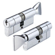 High quality image of the Vier - V5 70mm Cylinder and Turn Keyed to Differ - Polished Chrome | Sku. v5ep70ctpce | available to order from Trade Door Handles.