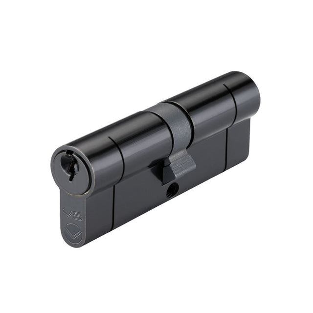 High quality image of the Vier - 80mm Euro Double Keyed to Differ - Black | Sku. v5ep80dbke | available to order from Trade Door Handles.