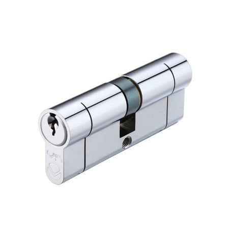 High quality image of the Vier - V5 80mm Euro Double Cylinder Cylinder Keyed to Differ - Polished Chrome | Sku. v5ep80dpce | available to order from Trade Door Handles.