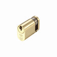 High quality image of the Vier - V5 45mm oval Single Cylinder Keyed to Differ - Polished Brass | Sku. v5op45spbe | available to order from Trade Door Handles.