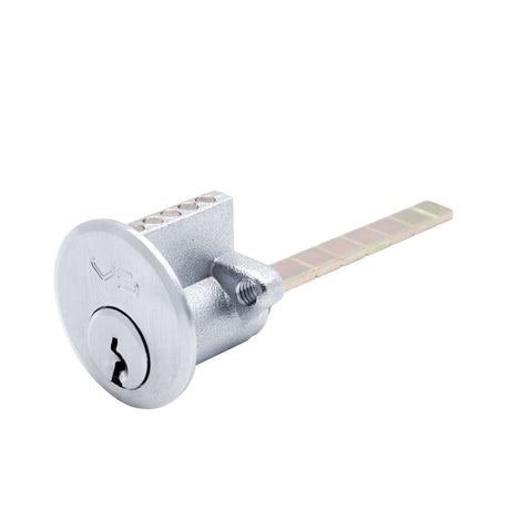 High quality image of the Vier - V5 Universal Rim Cylinder Keyed to Differ - Satin Chrome | Sku. v5rmc20sce | available to order from Trade Door Handles.