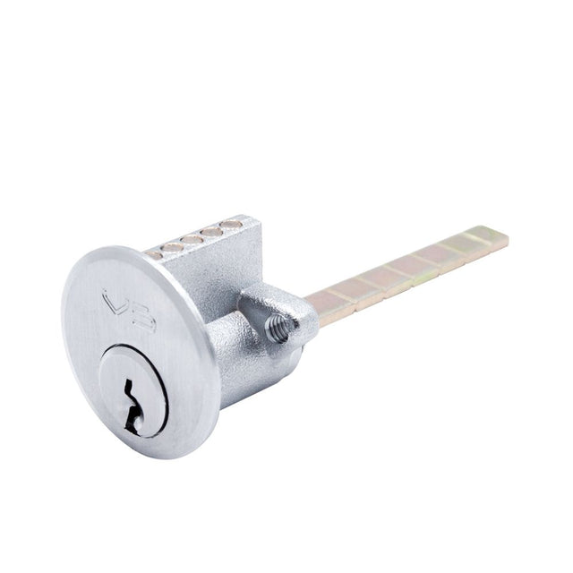 High quality image of the Vier - V5 Universal Rim Cylinder Keyed to Differ - Satin Chrome | Sku. v5rmc20sce | available to order from Trade Door Handles.