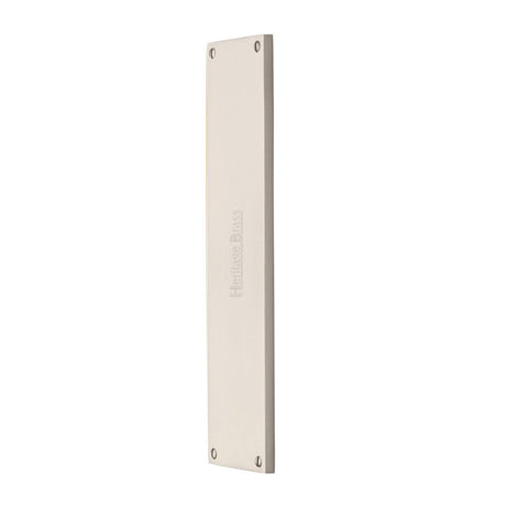 High quality image of Heritage Brass - Fingerplate 310 x 76mm - Satin Nickel Finish | Sku. v741-310-sn | Trade Door Handles, Kendal.