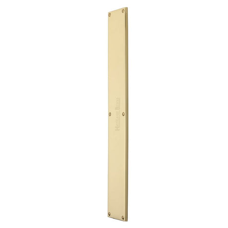 High quality image of Heritage Brass - Fingerplate 500 x 76mm - Polished Brass Finish | Sku. v741-500-pb | Trade Door Handles, Kendal.