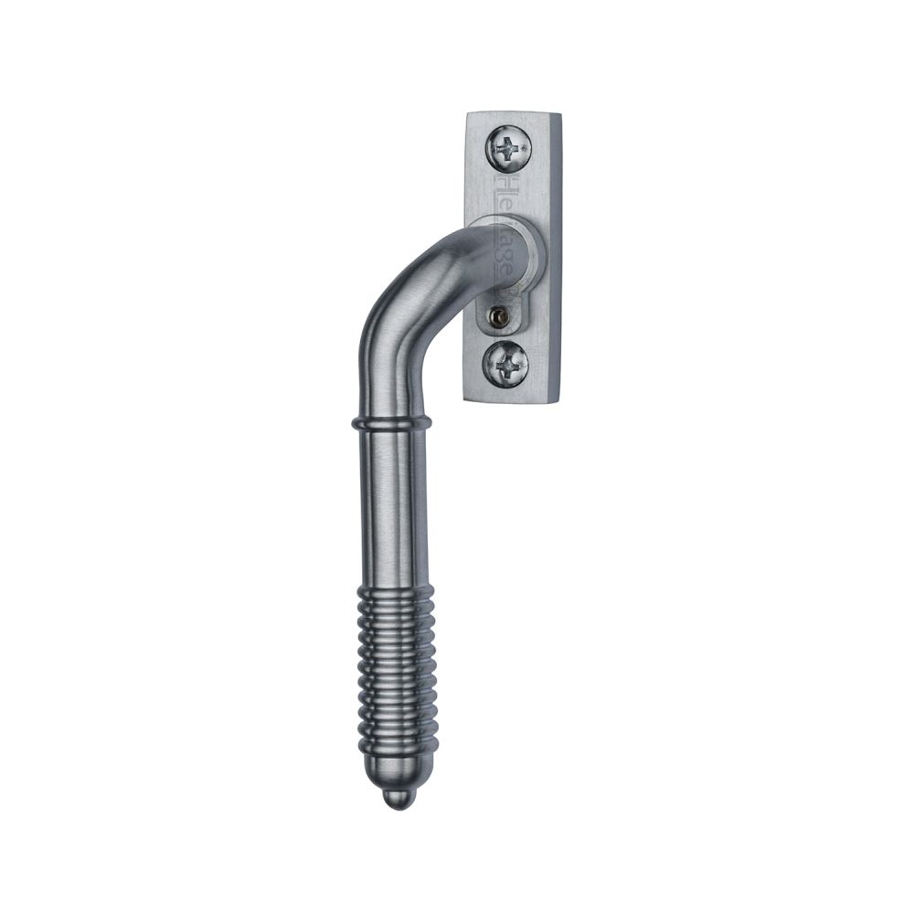 High quality image of Heritage Brass - Lockable Espagnolette Left Handed Reeded Design Satin Chrome finish | Sku. v895l-lh-sc | available to order from Trade Door Handles in Kendal.