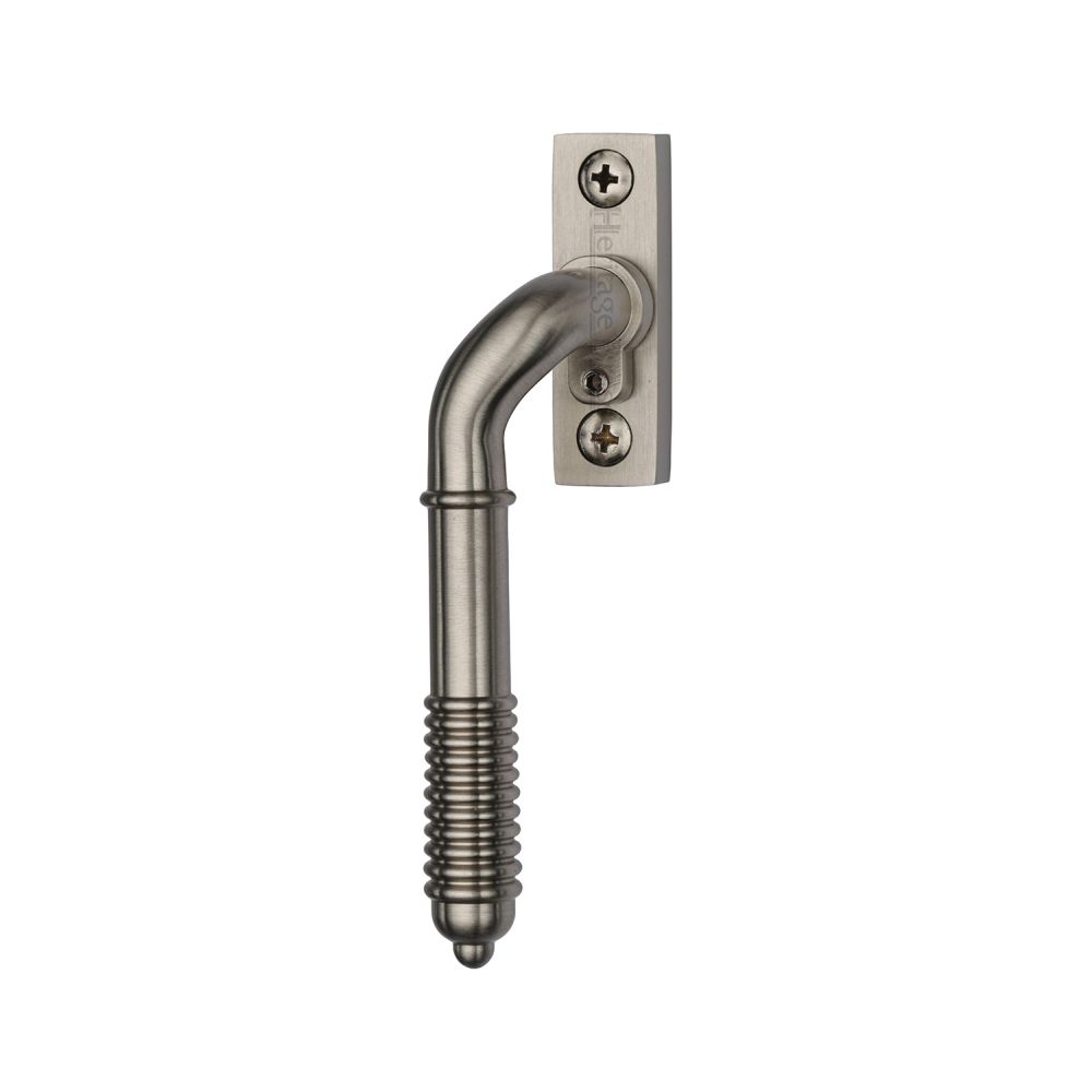 High quality image of Heritage Brass - Lockable Espagnolette Left Handed Reeded Design Satin Nickel finish | Sku. v895l-lh-sn | available to order from Trade Door Handles in Kendal.