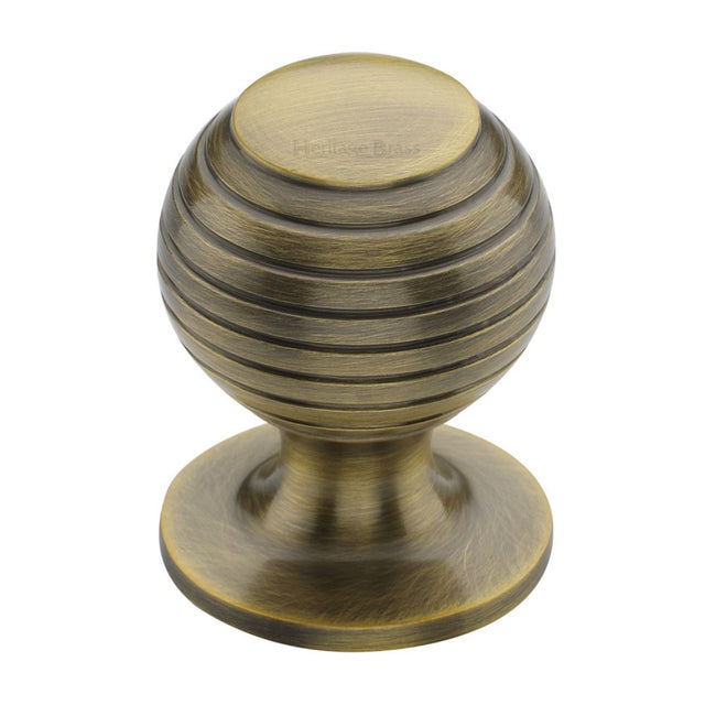 High quality image of Heritage Brass - Cabinet Knob Beehive Design 38mm Antique Brass Finish | Sku. v976-38-at | Trade Door Handles, Kendal.