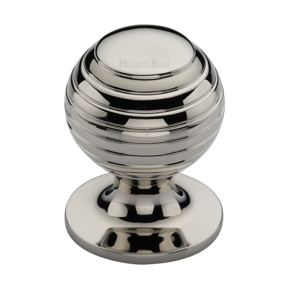 High quality image of Heritage Brass - Cabinet Knob Beehive Design 38mm Polished Nickel Finish | Sku. v976-38-pnf | Trade Door Handles, Kendal.