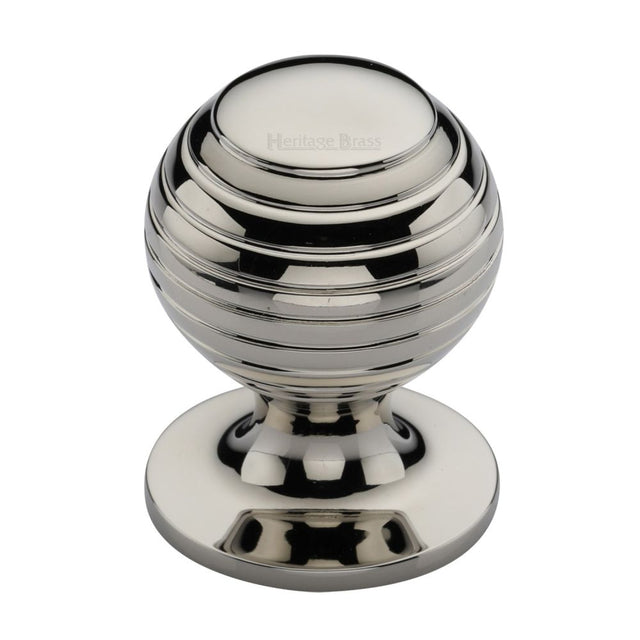 High quality image of Heritage Brass - Cabinet Knob Beehive Design 38mm Polished Nickel Finish | Sku. v976-38-pnf | Trade Door Handles, Kendal.