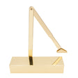 High quality image of the Vier - Size 2-5 Door Closer c/w Back Check & Delayed Action - PVD Gold Flat Arm (P.A Bracket Inc) PVD Gold Cover | Sku. vdc0025pvdg | available to order from Trade Door Handles.