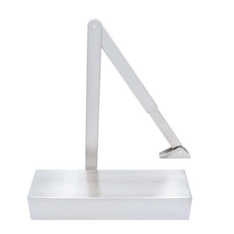 High quality image of the Vier - Size 2-5 Door Closer c/w Back Check & Delayed Action - Nickel Flat Arm (P.A Bracket Inc) Cover - Stain Stainless Steel | Sku. vdc0025ss | available to order from Trade Door Handles.