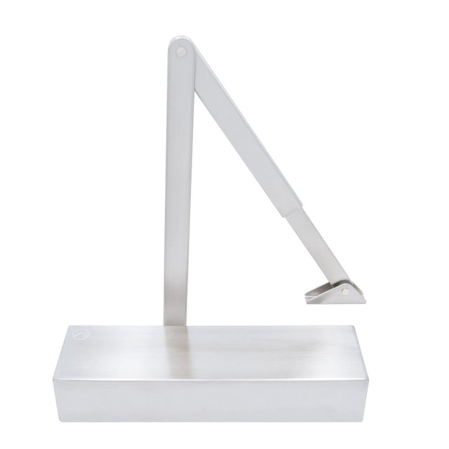 High quality image of the Vier - Size 2-5 Door Closer c/w Back Check & Delayed Action - Nickel Flat Arm (P.A Bracket Inc) Cover - Stain Stainless Steel | Sku. vdc0025ss | available to order from Trade Door Handles.