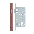 High quality image of the Vier - Din Latch - Backset 55mm - 2 Pc Forend Square - PVD Satin Bronze | Sku. vdl0055-l-pvdbz | available to order from Trade Door Handles.