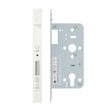 High quality image of the Vier - Din Euro Deadlock- Backset 55mm - 2 Pc Forend - Square - PCW - Powder Coated White | Sku. vdl0055-pcw | available to order from Trade Door Handles.