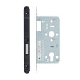 High quality image of the Vier - Din Euro Deadlock- Backset 55mm - 2 Pc Forend - Radius - PCB - Powder Coated Black | Sku. vdl0055-r-pcb | available to order from Trade Door Handles.