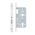 High quality image of the Vier - Din Euro Deadlock- Backset 55mm - 2 Pc Forend - Radius - Polished Stainless Steel | Sku. vdl0055-r-pss | available to order from Trade Door Handles.