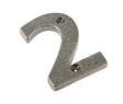 This is an image showing the Frelan - Valley Forge 75mm Numeral 2 - Pewter available to order from Trade Door Handles in Kendal