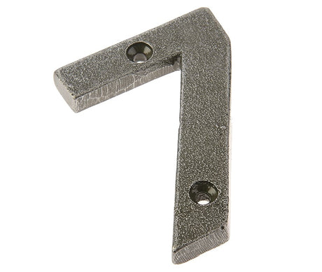 This is an image showing the Frelan - Valley Forge 75mm Numeral 7 - Pewter available to order from Trade Door Handles in Kendal