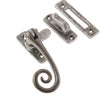 This is an image showing the Frelan - Valley Forge Curly Tail Casement Fastener - Pewter available to order from Trade Door Handles in Kendal