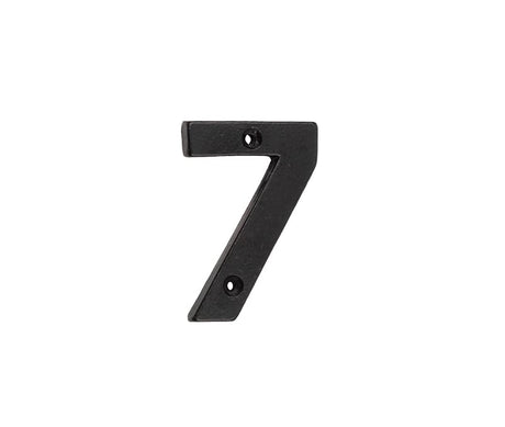 This is an image showing the Frelan - Valley Forge 75mm Numeral 7 - Black available to order from Trade Door Handles in Kendal