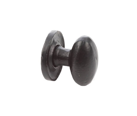 This is an image showing the Frelan - Valley Forge Oval Cabinet Knob - Black available to order from Trade Door Handles in Kendal