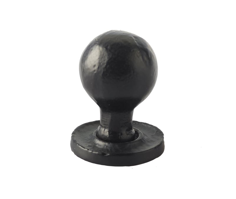 This is an image showing the Frelan - Valley Forge Round Cabinet Knob - Black available to order from Trade Door Handles in Kendal