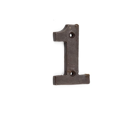 This is an image showing the Frelan - Valley Forge 75mm Numeral 1 - Beeswax available to order from Trade Door Handles in Kendal