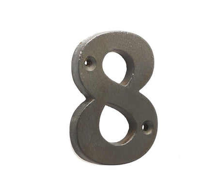 This is an image showing the Frelan - Valley Forge 75mm Numeral 8 - Beeswax available to order from Trade Door Handles in Kendal