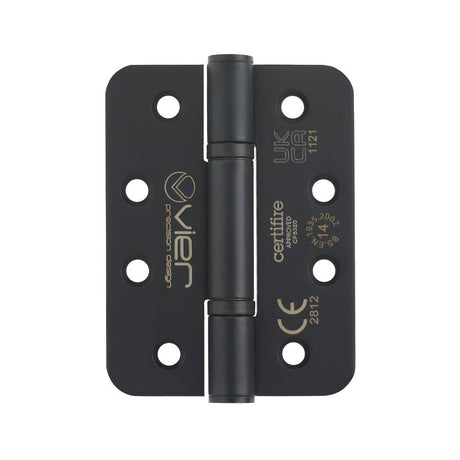 High quality image of the Vier - Grade 14 Low Maintenance Hinge Radius - 102 x 76 x 3.4mm - Powder Coated Black | Sku. vhp-243r-pcb | available to order from Trade Door Handles.