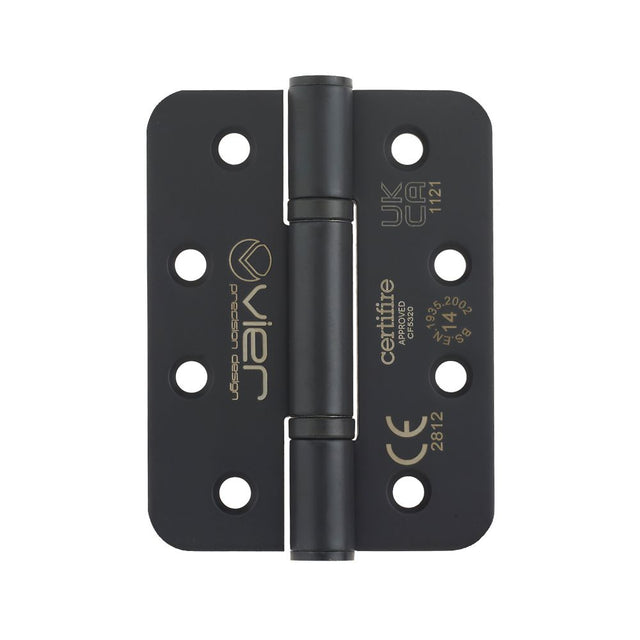 High quality image of the Vier - Grade 14 Low Maintenance Hinge Radius - 102 x 76 x 3.4mm - Powder Coated Black | Sku. vhp-243r-pcb | available to order from Trade Door Handles.