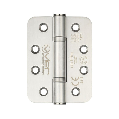 High quality image of the Vier - Grade 14 Low Maintenance Hinge Radius - 102 x 76 x 3.4mm - Satin Stainless Steel | Sku. vhp-243r-s | available to order from Trade Door Handles.