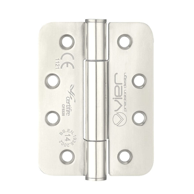 VIER Hinges Stainless Steel VIER - Grade 14 Concealed Bearing Hinge Stainless Steel Radius - Grade 201 - 102 x 76 x 3mm (PAIR)