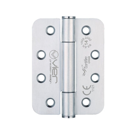 VIER Hinges Stainless Steel VIER - Grade 14 Concealed Bearing Hinge Stainless Steel Radius - Grade 201 - 102 x 76 x 3mm (PAIR)