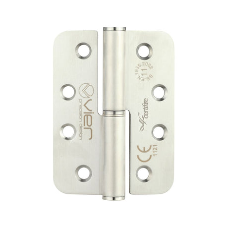 High quality image of the Vier - Grade 11 Lift Off Hinge - Radius - Grade 201 - 102 x 76 x 3mm - Right Hand - Satin Stainless Steel | Sku. vlhr243rs | available to order from Trade Door Handles.