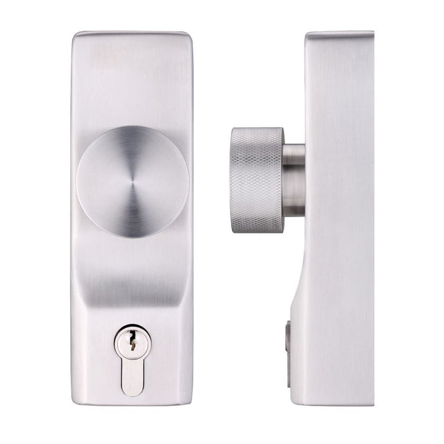 High quality image of the VIER - Knob Operated Outside Access Device - Euro Cylinder - Satin Stainless Steel | Sku. vph302ecss | available to order from Trade Door Handles in Kendal.
