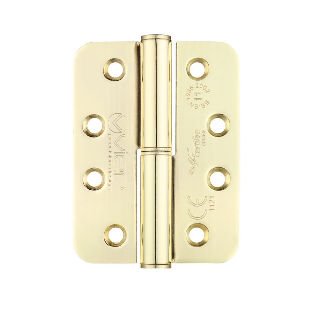 High quality image of the Vier - Grade 11 Lift Off Hinge Steel - Radius - Brass - 102 x 76 x 3mm - Left Hand - Electro Brass | Sku. vslhl43reb | available to order from Trade Door Handles.