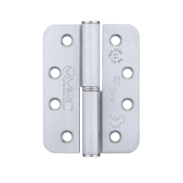 High quality image of the Vier - Grade 11 Lift Off Hinge Steel - Radius - 102 x 76 x 3mm - Left Hand - Satin Chrome | Sku. vslhl43rsc | available to order from Trade Door Handles.