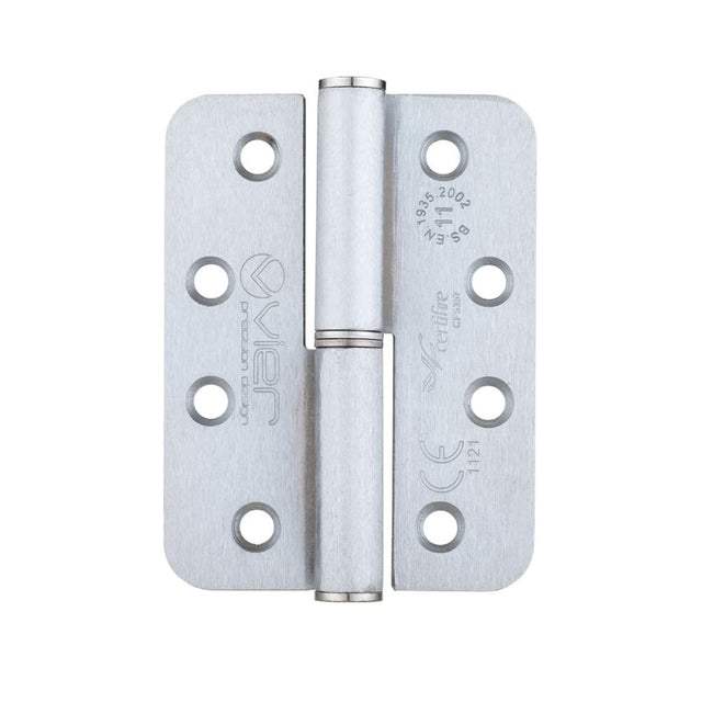 High quality image of the Vier - Grade 11 Lift Off Hinge Steel - Radius - 102 x 76 x 3mm - Right Hand - Satin Chrome | Sku. vslhr43rsc | available to order from Trade Door Handles.