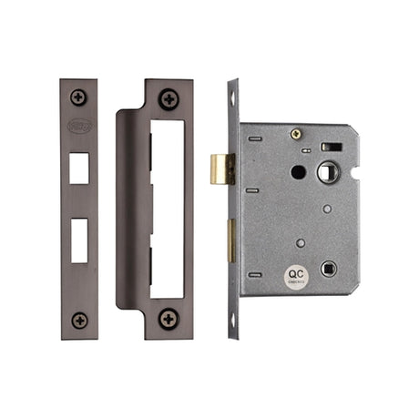 High quality image of York - Bathroom Lock 3" Matt Bronze finish | Sku. ykbl3n-mb | available to order from Trade Door Handles in Kendal.