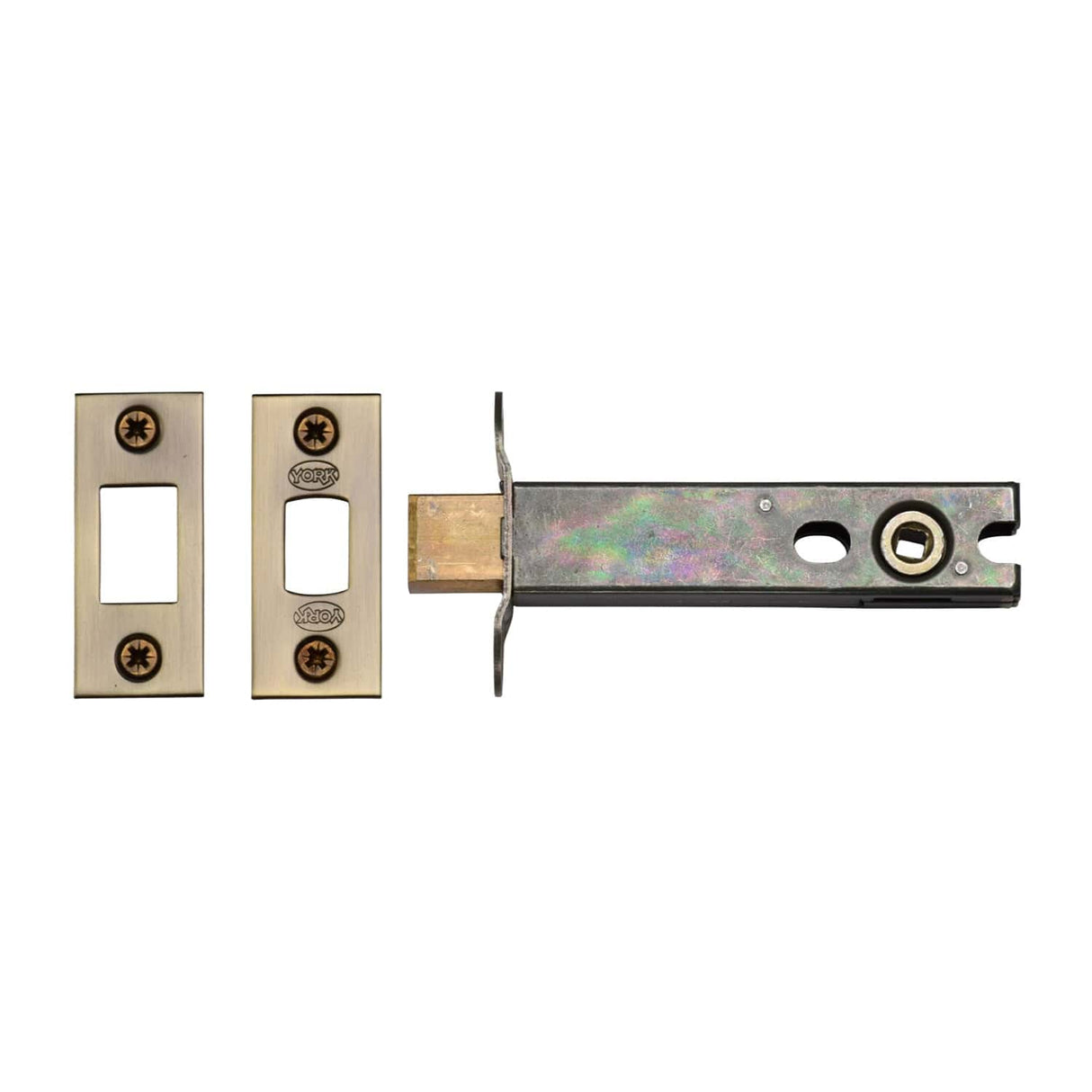York Security Locks & Latches Antique Brass / Tubular Dead Bolts / 4" / 102mm York Security - Architectural Tubular Bathroom Deadbolt 4" - Antique Brass