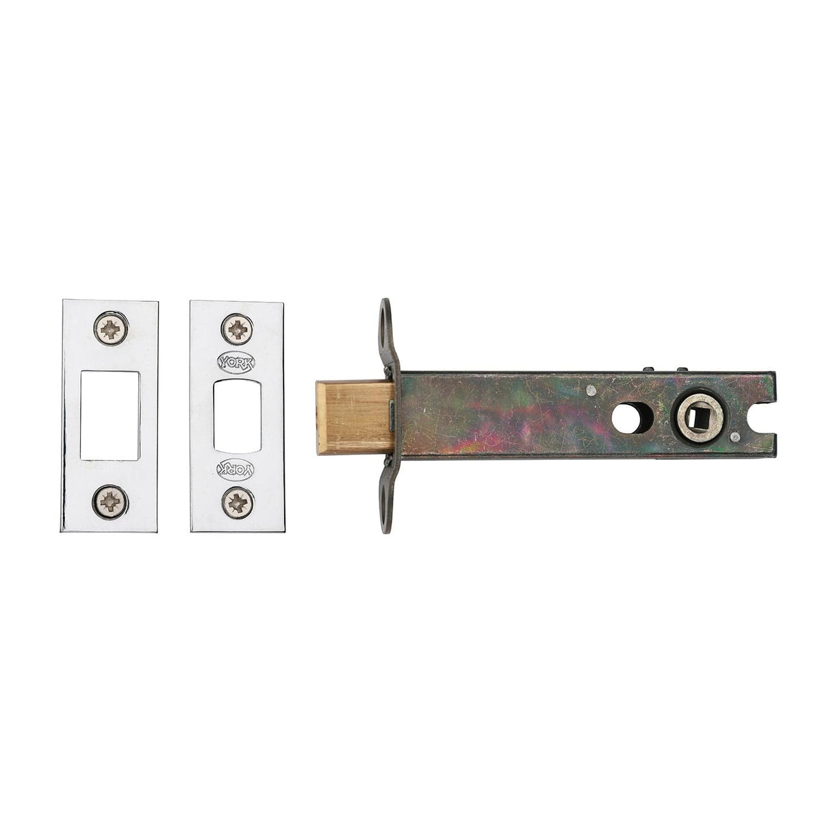York Security Locks & Latches Polished Chrome / Polished Nickel / Tubular Dead Bolts / 4" / 102mm York Security - Architectural Tubular Bathroom Deadbolt 4" - Polished Chrome / Polished Nickel