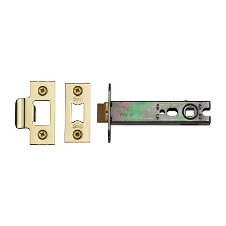 York Security Locks & Latches Polished Brass / Tubular Mortice Latch / 4" / 102mm York Security - Architectural Tubular Latch 4" - Polished Brass