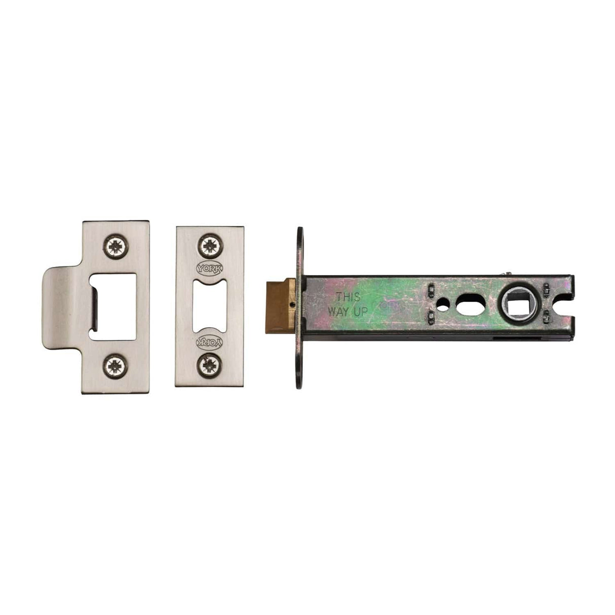 York Security Locks & Latches Satin Chrome / Nickel Finish / Tubular Mortice Latch / 4" / 102mm York Security - Architectural Tubular Latch 4" - Satin Chrome / Nickel Finish