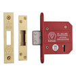 York Security Locks & Latches Satin Brass / 5 Lever Deadlocks / 3" / 76mm York Security - British Standard 5 Lever Deadlock 3" - Satin Brass