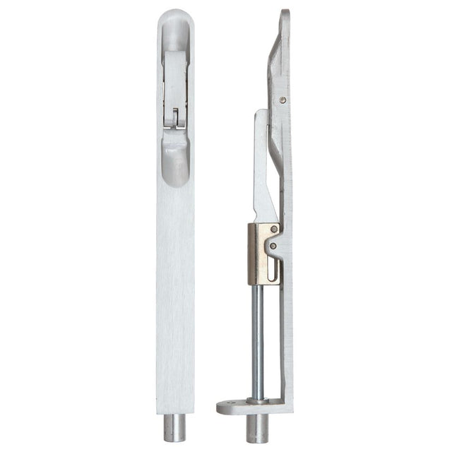 High quality image of the Zoo Hardware - Lever Action Flush Bolt 20 x 200mm - Radius Forends - Satin Aluminium | Sku. zaa03rsa | available to order from Trade Door Handles.
