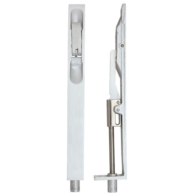 High quality image of the Zoo Hardware - Lever Action Flush Bolt 20 x 200mm - Satin Aluminium | Sku. zaa03sa | available to order from Trade Door Handles.